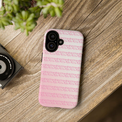 Pink Pyrex Gooseberry Striped Phone Case, Stylish Phone Cover, Tough Protective Case, Cute Cell Phone Case, Trending Gift for Her