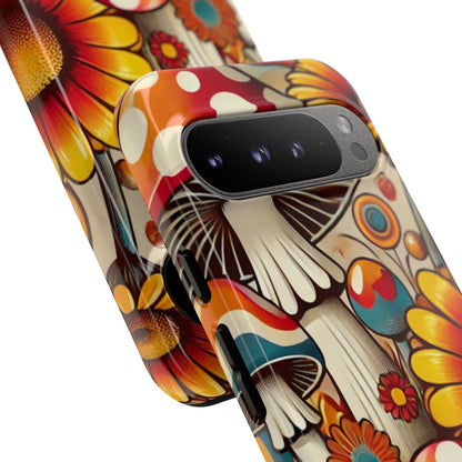 Colorful Mushroom Flower Phone Case - Boho Chic Design