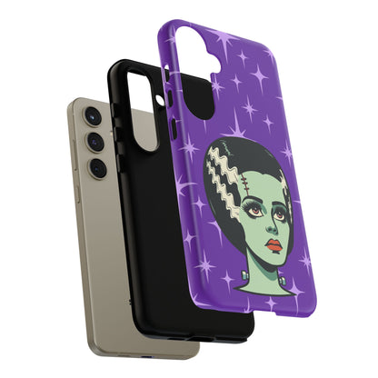 Bride of Frankenstein Retro Mid Mod Horror Buff Purple Halloween Tough Phone Case