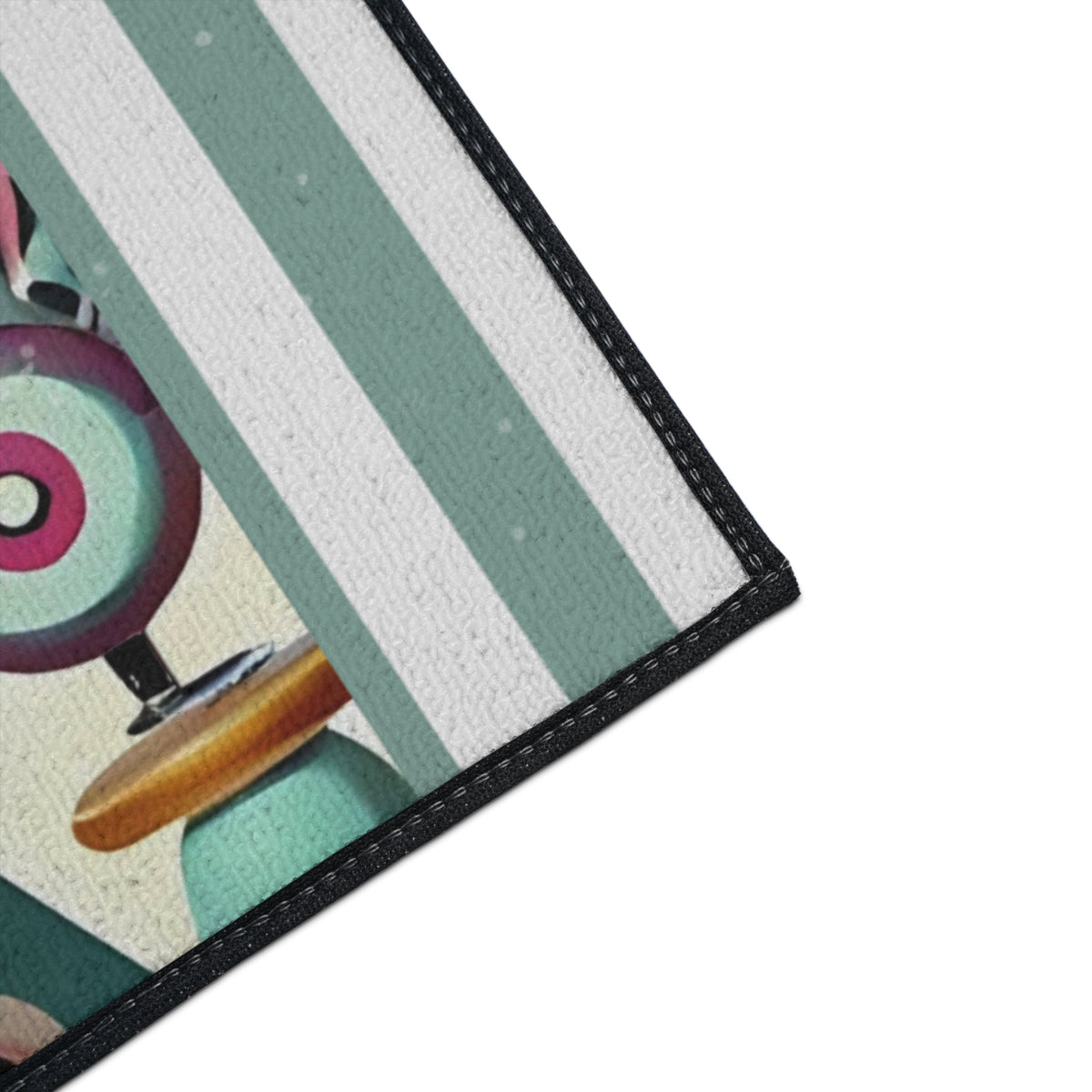 Vintage Mod Gal Retro Holiday Heavy Duty Floor Mat with Winter Scene Design - Mid Century Modern Gal