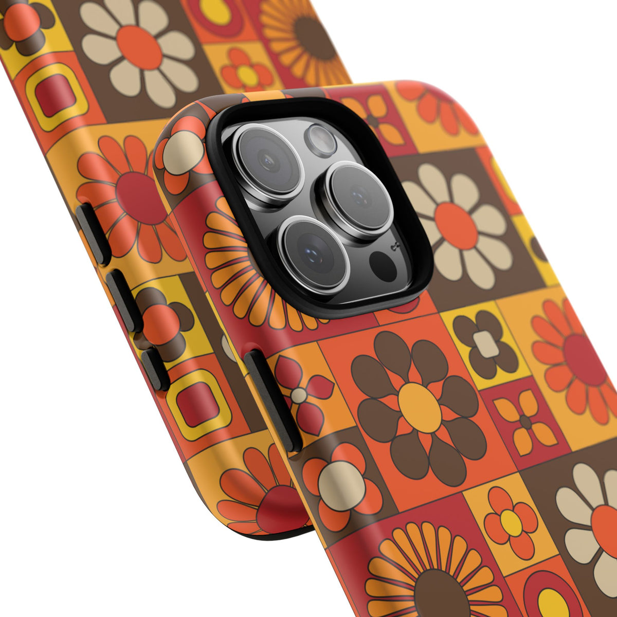 Retro 70s Mid Mod Floral Phone Case | Tough Cases for Flower Lovers