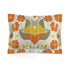 Mid Century Modern Danish Nordic Scandinavian Floral Microfiber Pillow Sham - Mid Century Modern Gal