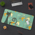 Atomic Cat Boomerang Retro Mid Century Modern Green, Brown, Yellow, Beige MCM Home Decor Desk Mat - Mid Century Modern Gal