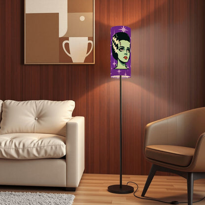 Bride of Frankenstein Retro Mid Mod Horror Buff Purple Halloween Slim Floor Lamp SHADE ONLY - For Slim Floor Lamps Only