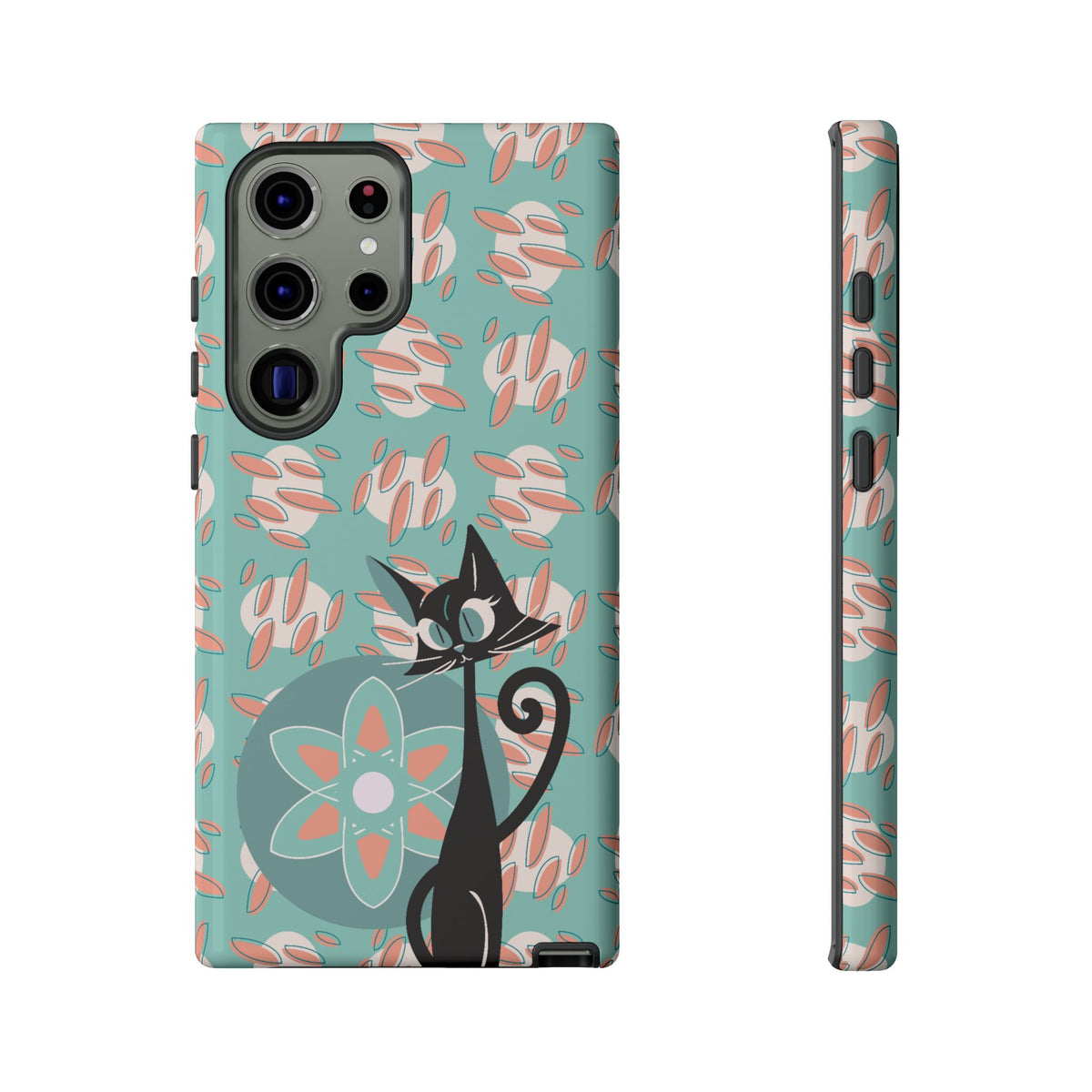Atomic Cat, Mid Century Modern Funky Fun Smart Phone Tough Phone Cases