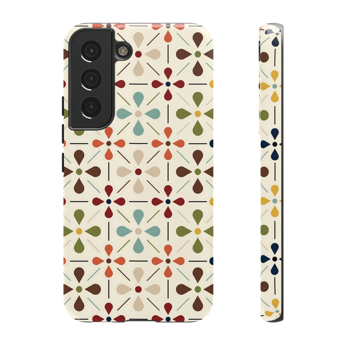 Scandinavian Flower, Mid Modern Danish Design Tough Phone Case