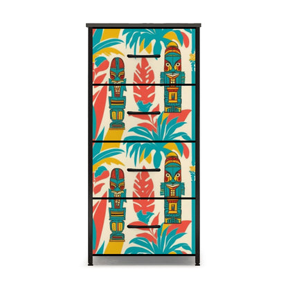 Mid Century Modern Tiki Idol, Retro Mid Mod 4-Drawer Dresser - Mid Century Modern Gal