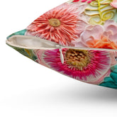 Floral Boho Pillow, Reversible, Flower, Butterfly, Bohemian Hippie, Retro Faux Embroidered Pillow And Insert - Mid Century Modern Gal