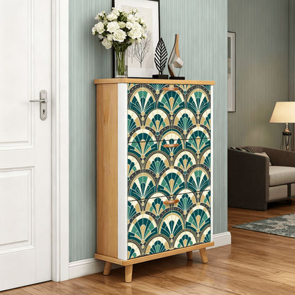 Art Deco Peacock Inspired Shoe Cabinet