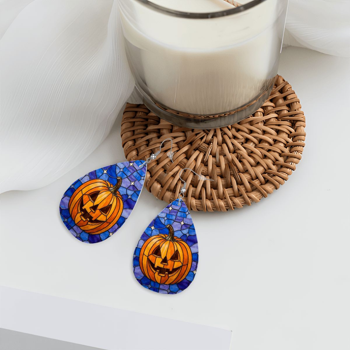 Halloween Stained Glass Style Jack-o&