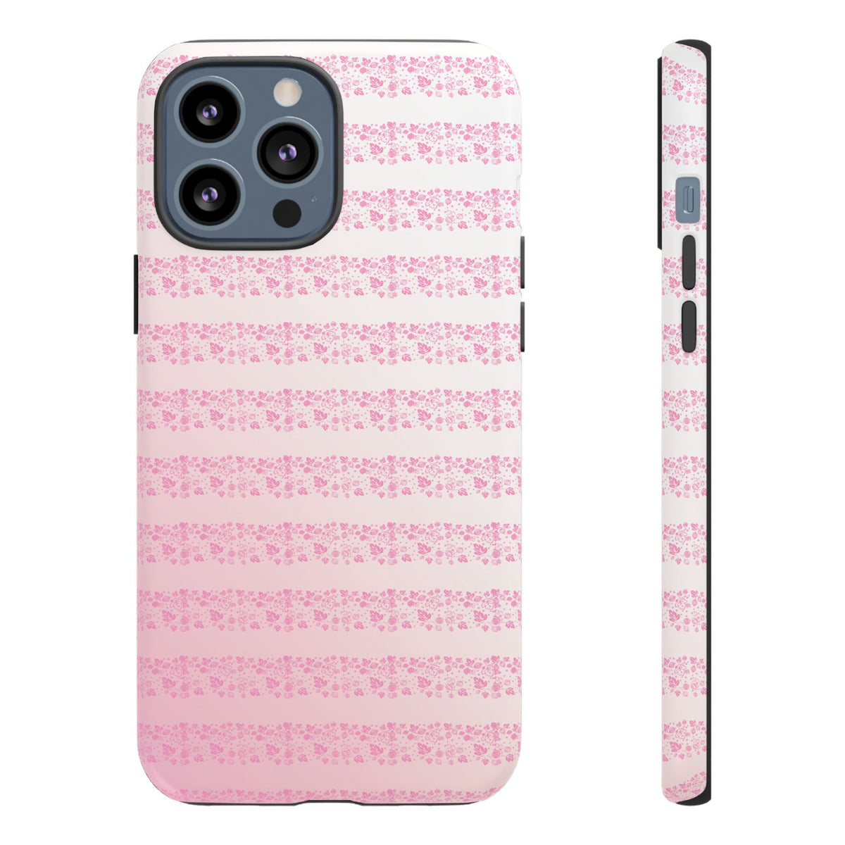 Pink Pyrex Gooseberry Striped Phone Case, Stylish Phone Cover, Tough Protective Case, Cute Cell Phone Case, Trending Gift for Her