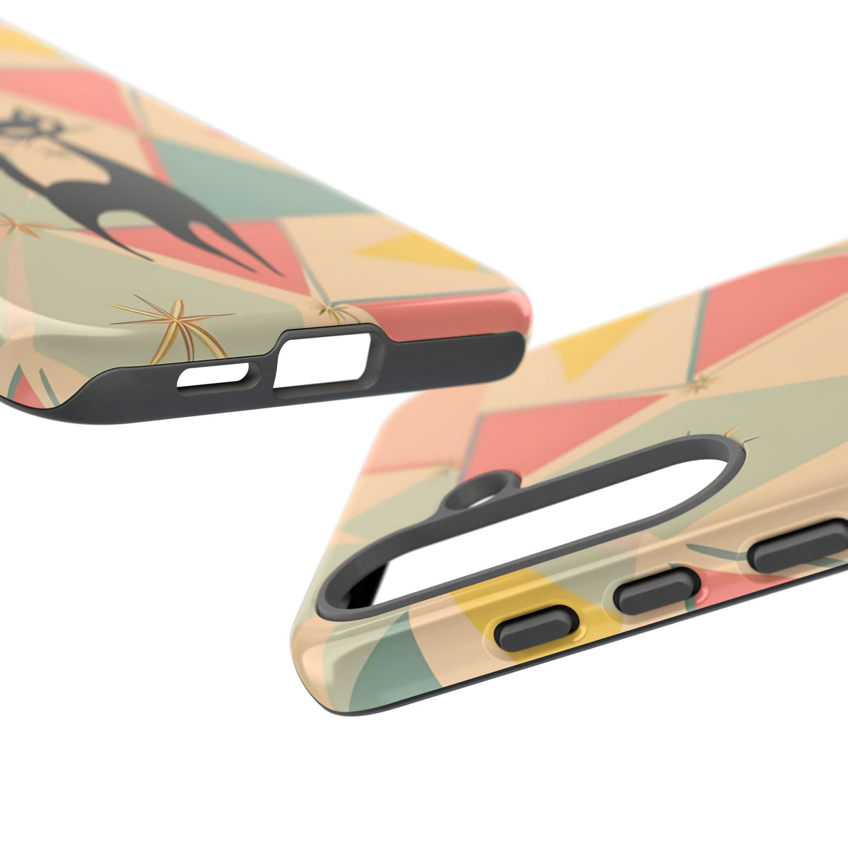 Atomic Cat Mid Mod Retro Cat Phone Case | Tough Cases with Vintage Vibe | Ideal for Cat Lovers