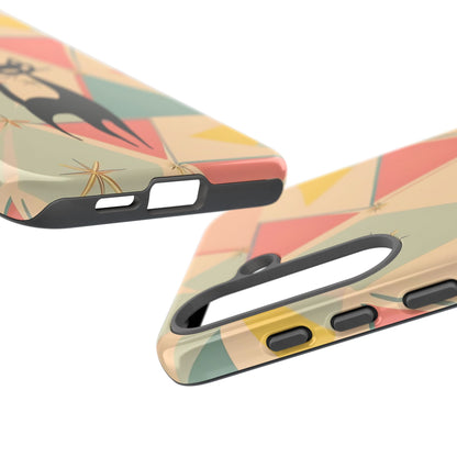 Atomic Cat Mid Mod Retro Cat Phone Case | Tough Cases with Vintage Vibe | Ideal for Cat Lovers