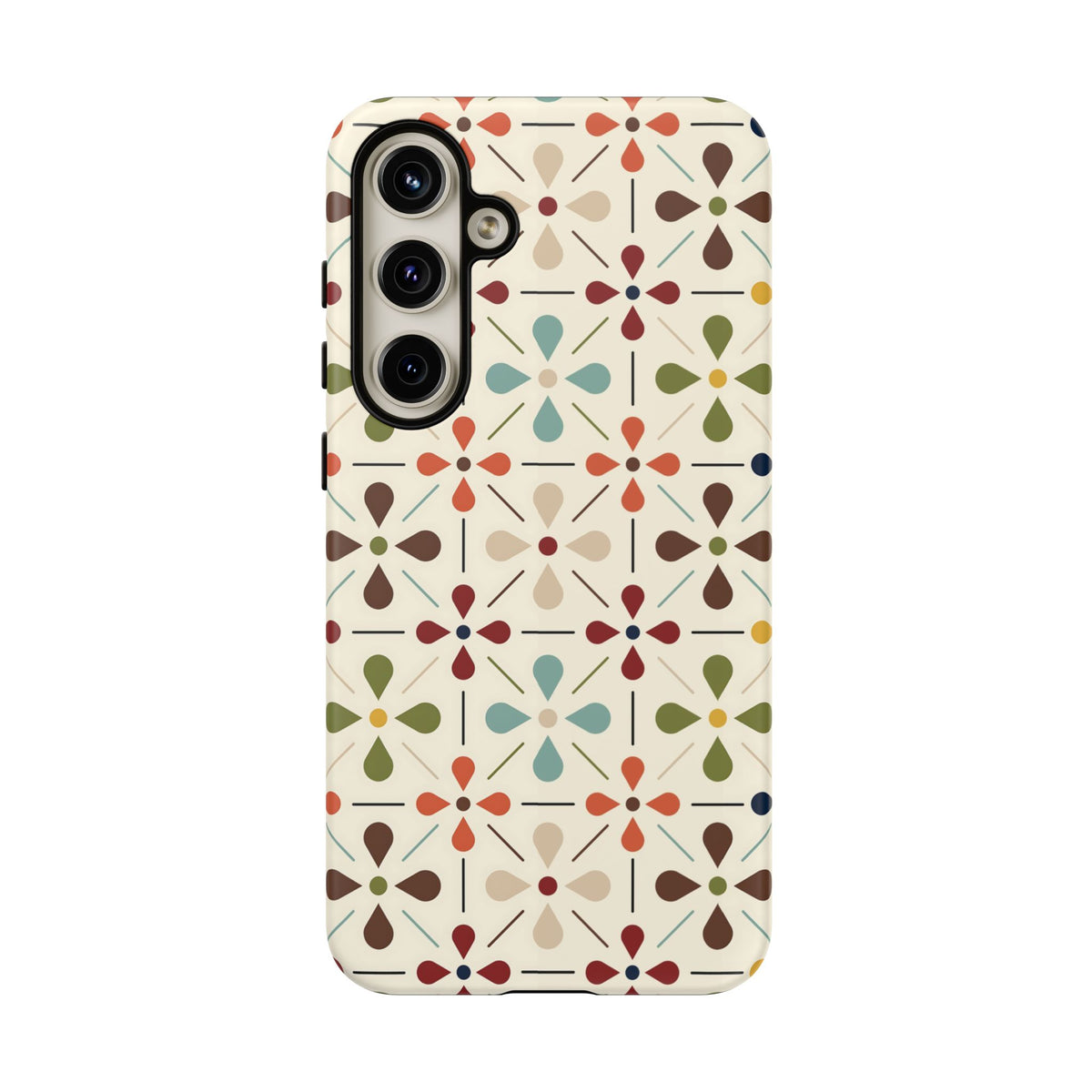 Scandinavian Flower, Mid Modern Danish Design Tough Phone Case