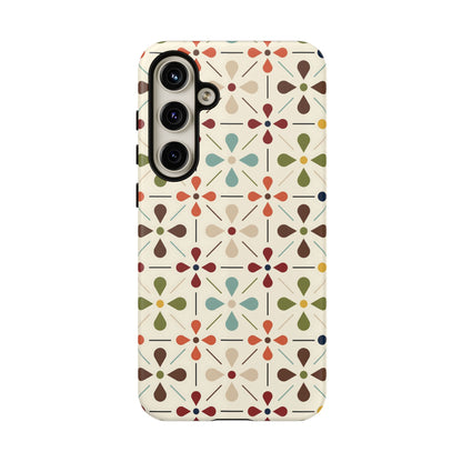 Scandinavian Flower, Mid Modern Danish Design Tough Phone Case