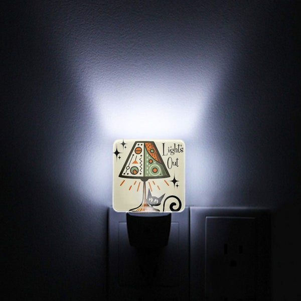 Atomic Cat Kitschy Cute Lights Out Set Of Two Mid Century Modern Night Lights