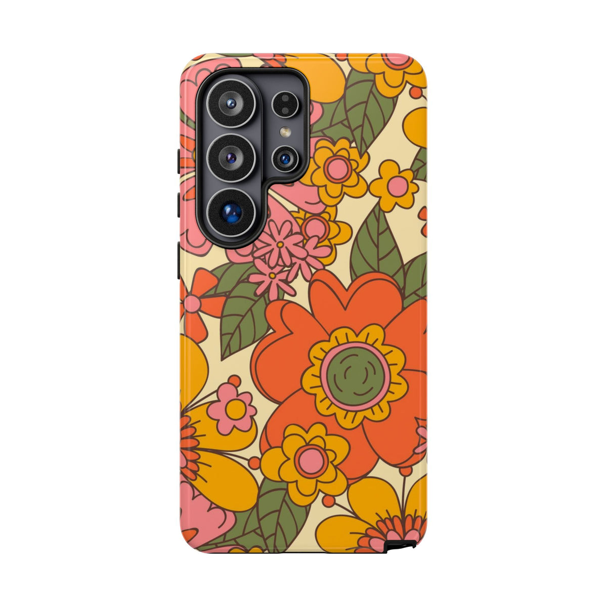 Groovy Retro Flower Power Vintage Inspired Pattern Smart Phones Tough Phone Cases