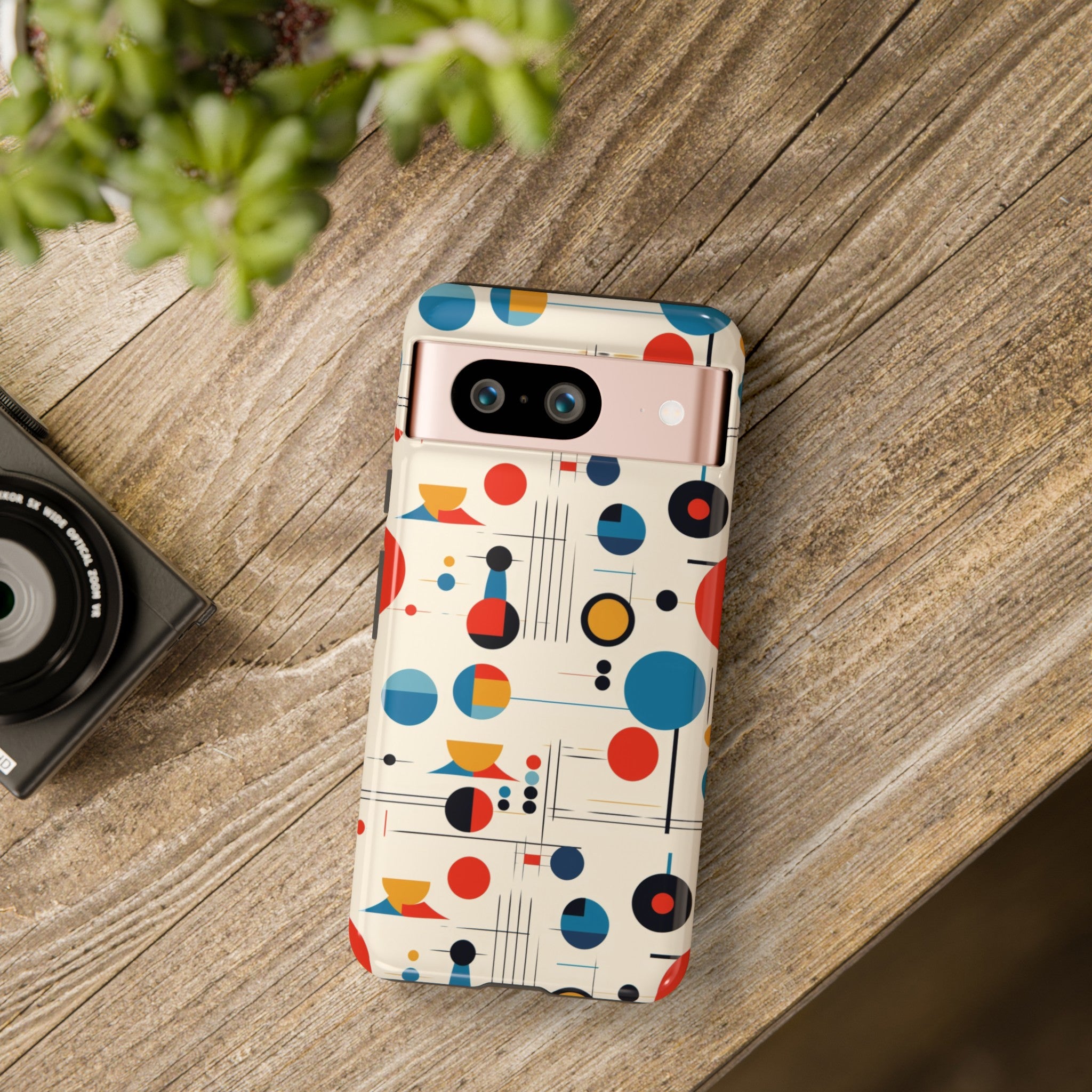 Mid Mod Bauhaus Designed iPhone, Samsung, Retro Phone Tough Cases