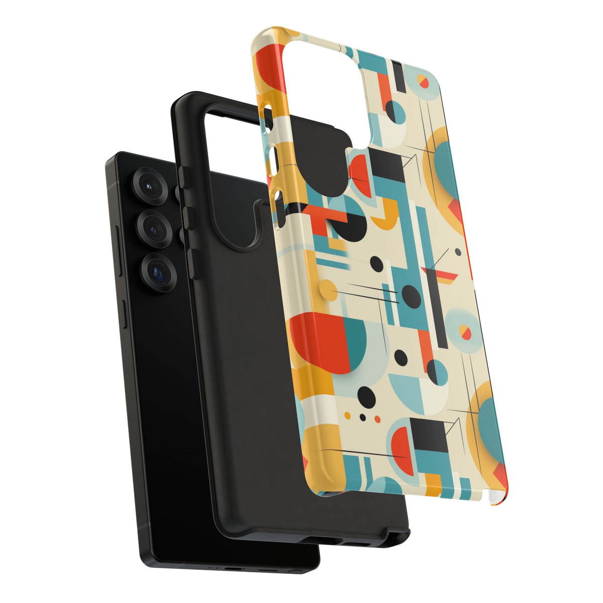 Bauhaus Designed Mid Mod Geometric Groovy Smart Phone, iPhone, Samsung, Pixel Compatible Tough Cases