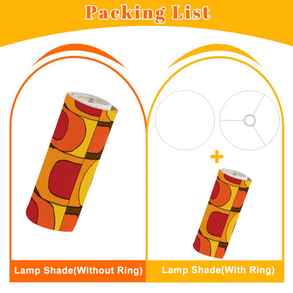 Retro 70s Groovy Mod Yellow Orange Red, Mid Century Modern Lamp Shade ONLY - For Arc Floor Lamps Only - Mid Century Modern Gal
