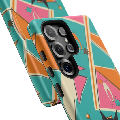 Atomic Cat Mid Mod Retro Cat Phone Case - Tough Cases for Stylish Cat Lovers