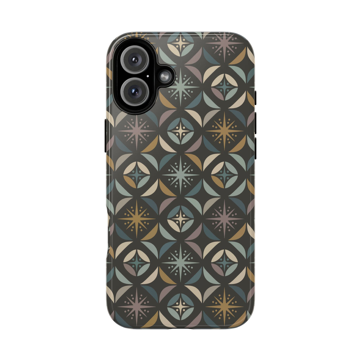 Mid Century Modern Elegant Gray Geometric Starburst Tough Phone Case