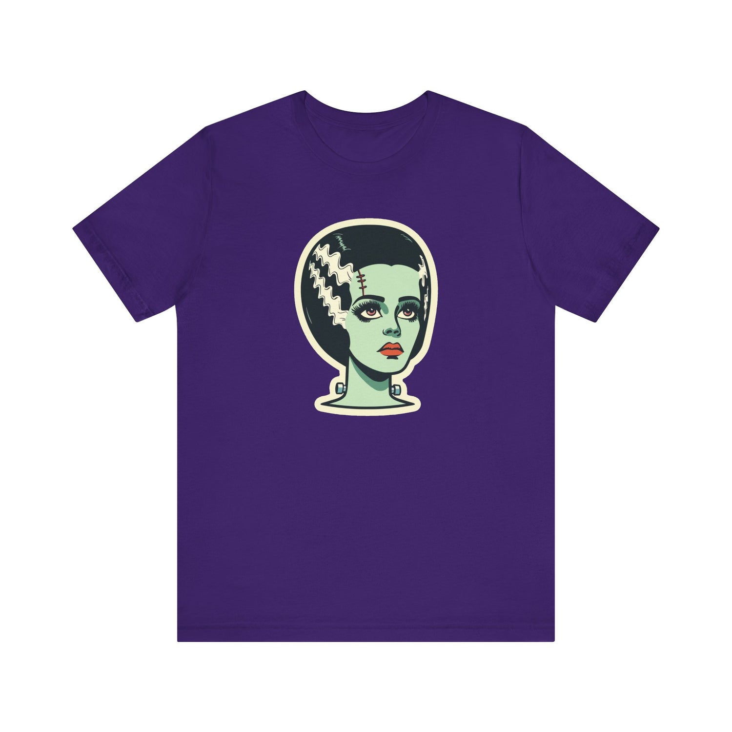 Bride of Frankenstein Retro Mid Mod Horror Buff Halloween Unisex T-Shirt - Mid Century Modern Gal