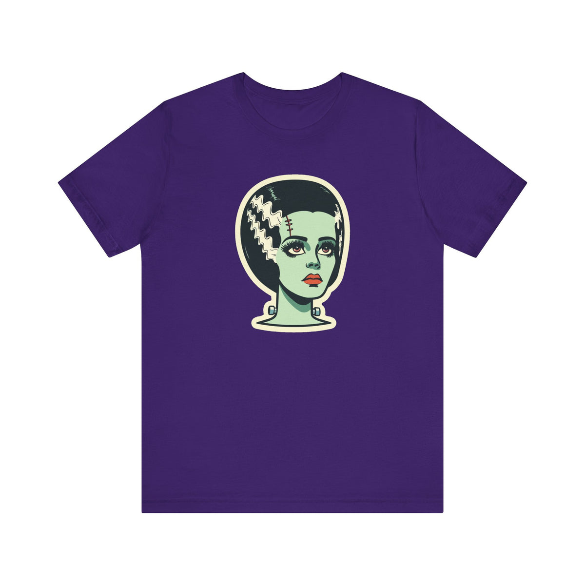 Bride of Frankenstein Retro Mid Mod Horror Buff Halloween Unisex T-Shirt - Mid Century Modern Gal