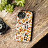 Atomic Cat Mid Mod Orange, Yellow, Groovy Cat Smart Phone Tough Cases - Mid Century Modern Gal