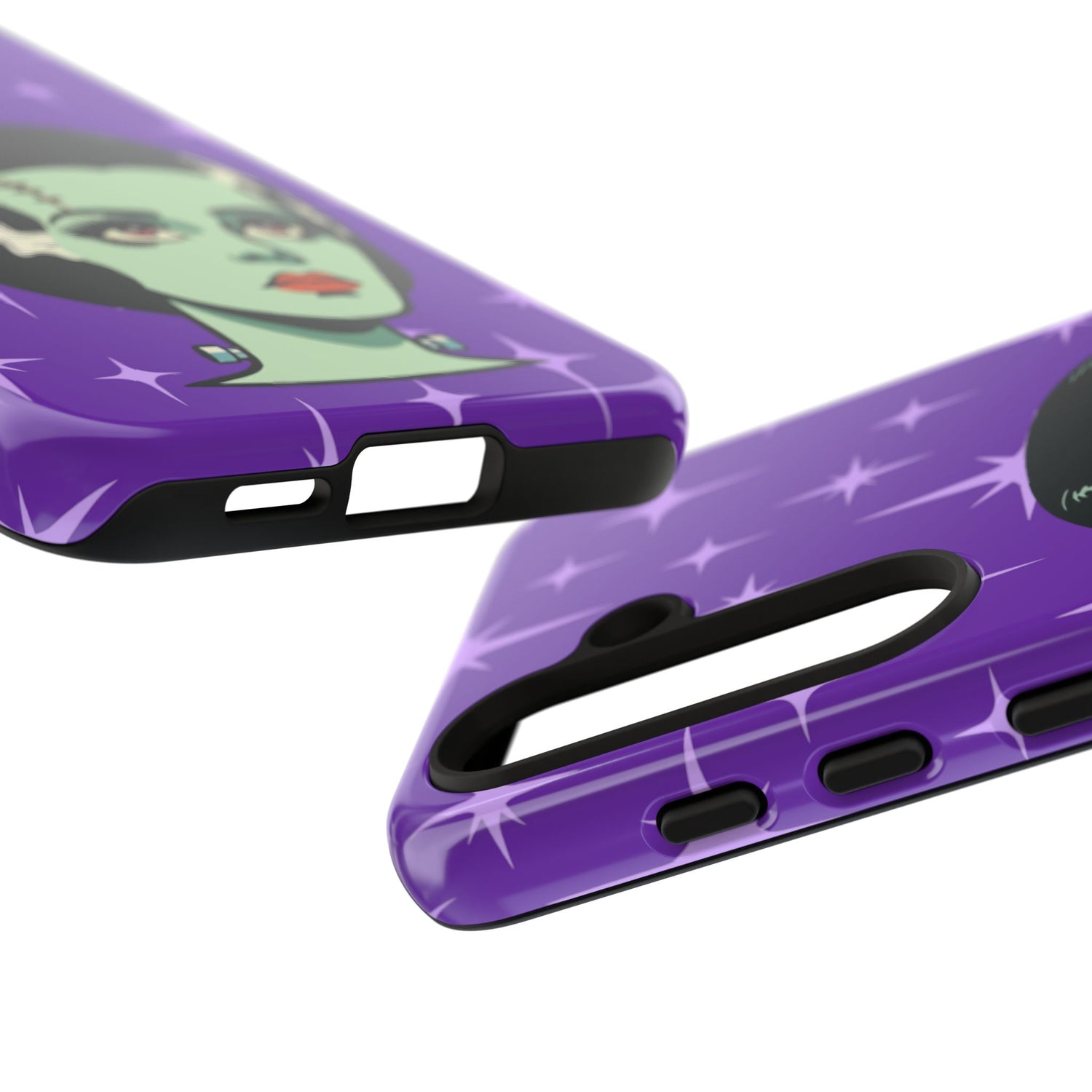 Bride of Frankenstein Retro Mid Mod Horror Buff Purple Halloween Tough Phone Case