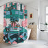 Atomic Cat Mid Century Modern Quirky Whimiscal Cat-Themed Shower Curtain for Trendy Home Décor - Mid Century Modern Gal