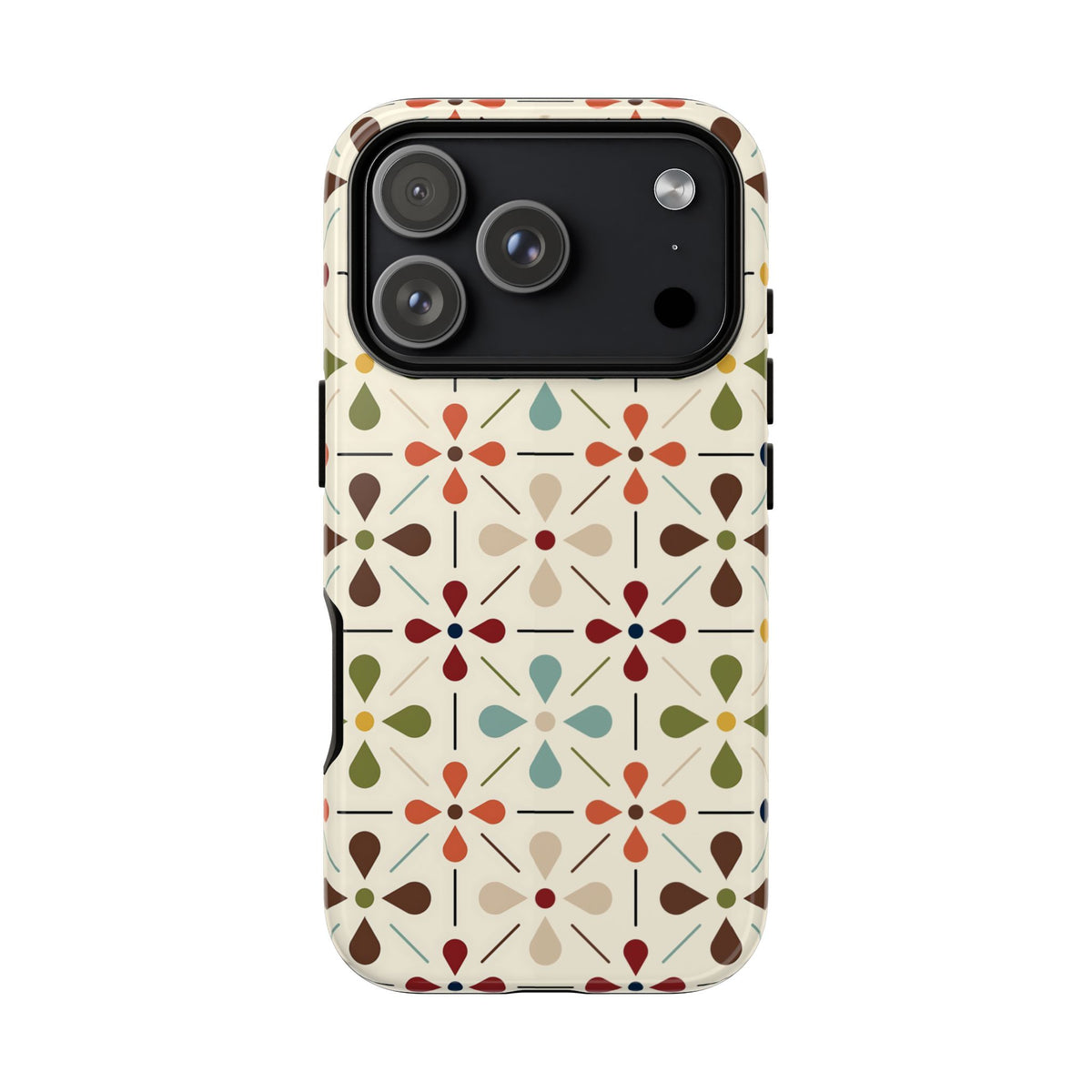 Scandinavian Flower, Mid Modern Danish Design Tough Phone Case