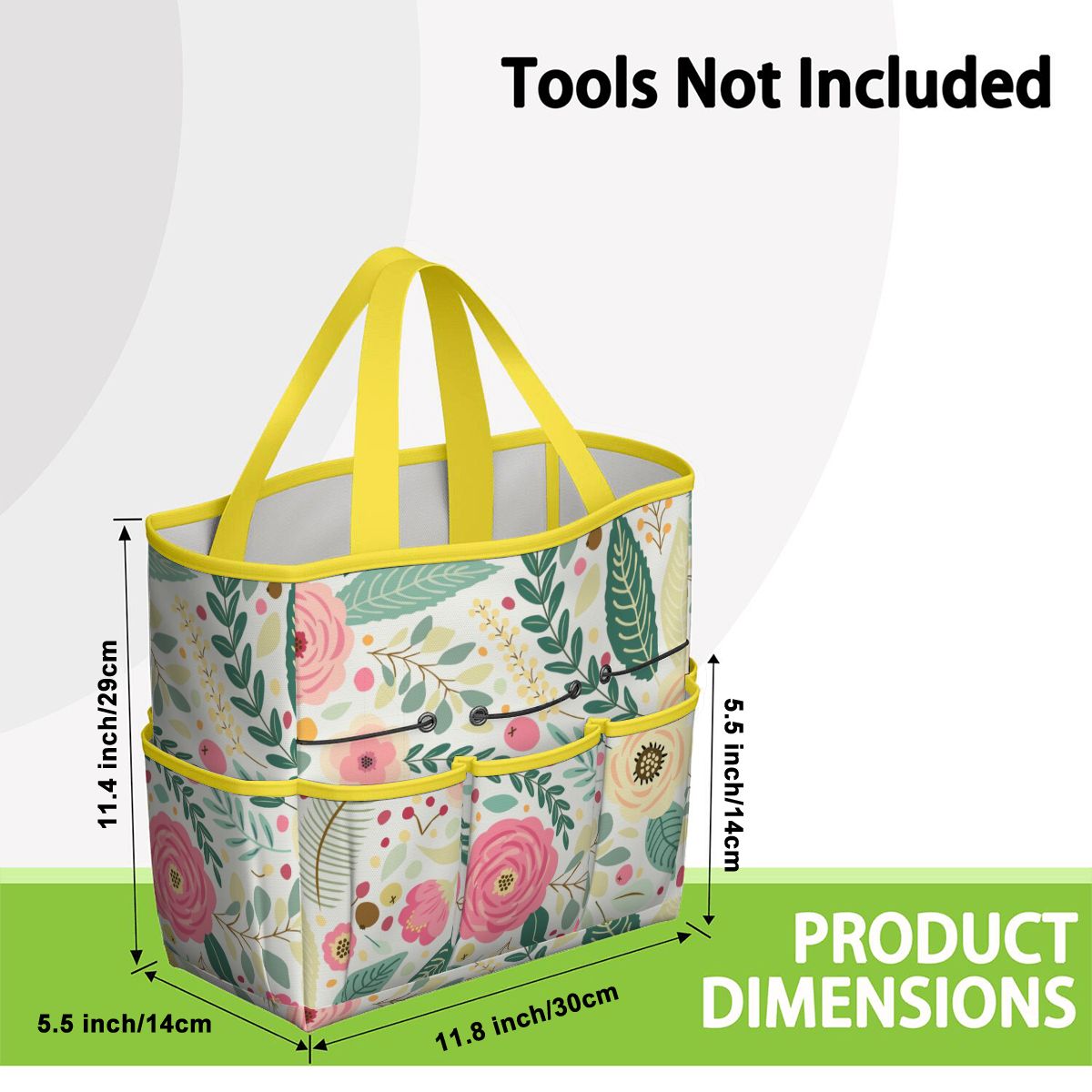 Floral Pink Mid Century Modern Garden Tool Bag