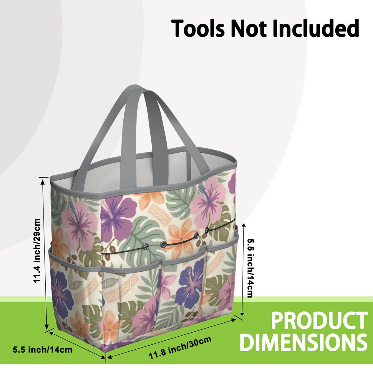 Retro Tropical Tiki Summer, Hawaiian Hibiscus Purple Garden Tool Bag - Mid Century Modern Gal