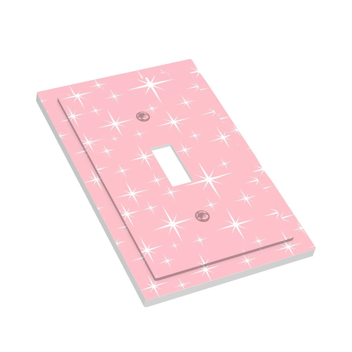 Mid Century Modern Pink Starburst Modern Switch Cover 1-Gang 1 Toggle - Mid Century Modern Gal