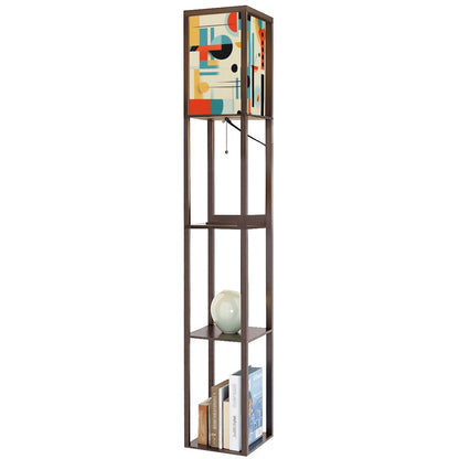 Mid Century Modern Geometric Bauhaus Mid Mod Retro Floor Lamp With Shelves - Mid Century Modern Gal
