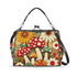 Retro Groovy Mushroom Funky Mod Kisslock Crossbody Purse - Mid Century Modern Gal