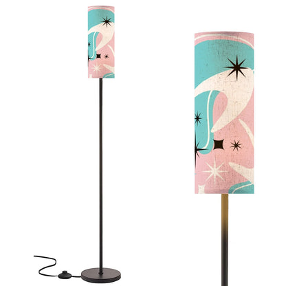 Mid Century Modern Atomic Boomerang, Pink Aqua MCM Floor Lamp - Mid Century Modern Gal