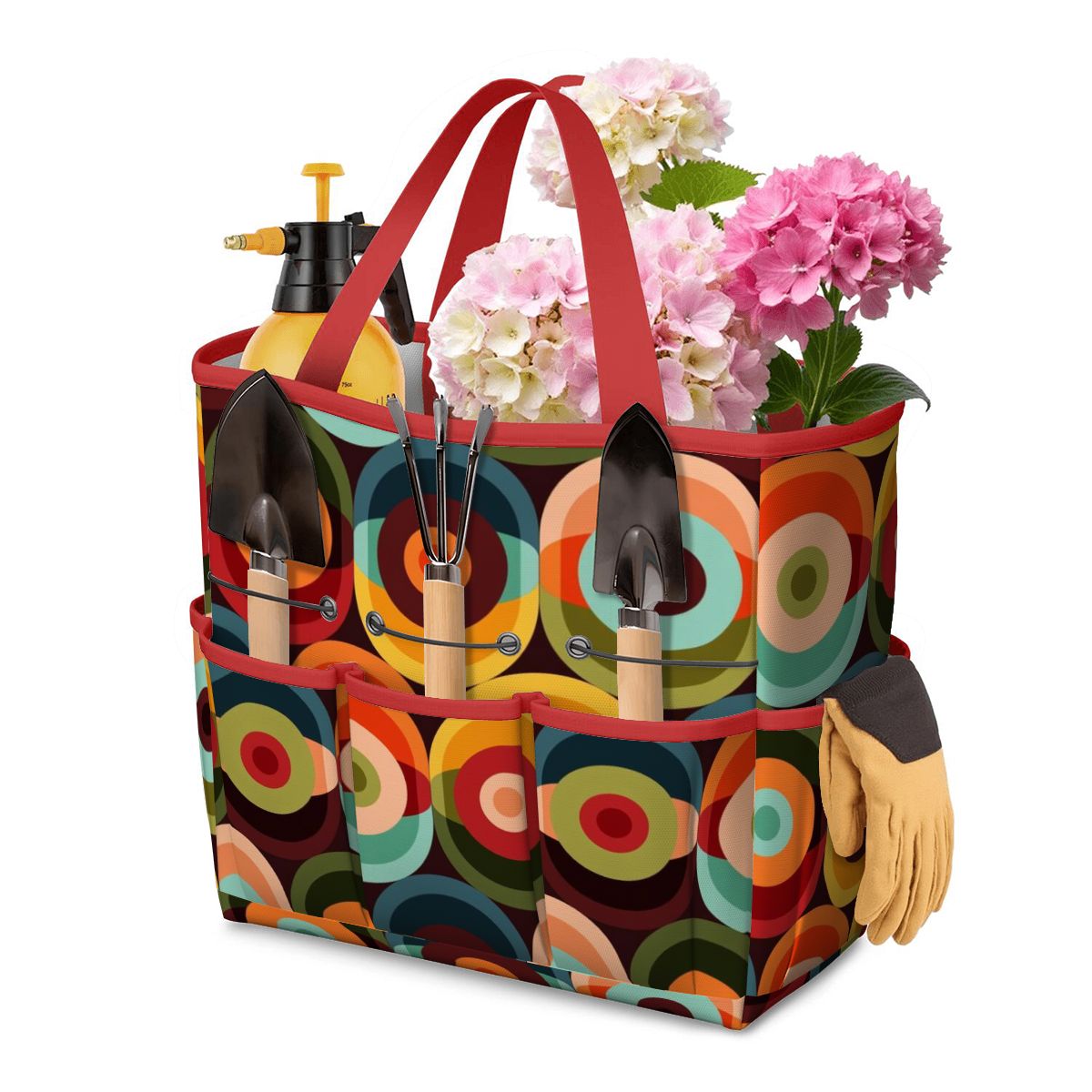 Retro Groovy Mod Space Orb Designed Mid Century Modern Garden Tool Bag - Mid Century Modern Gal