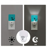 Mid Century Modern Teal Blue Atomic Cat Night Light - Mid Century Modern Gal