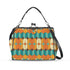 Mid Century Modern Orange Teal Kisslock Crossbody Purse - Mid Century Modern Gal