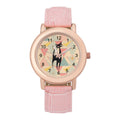 Atomic Cat Sexy Sexton Mid Mod Retro Pink Women's Leather Watch