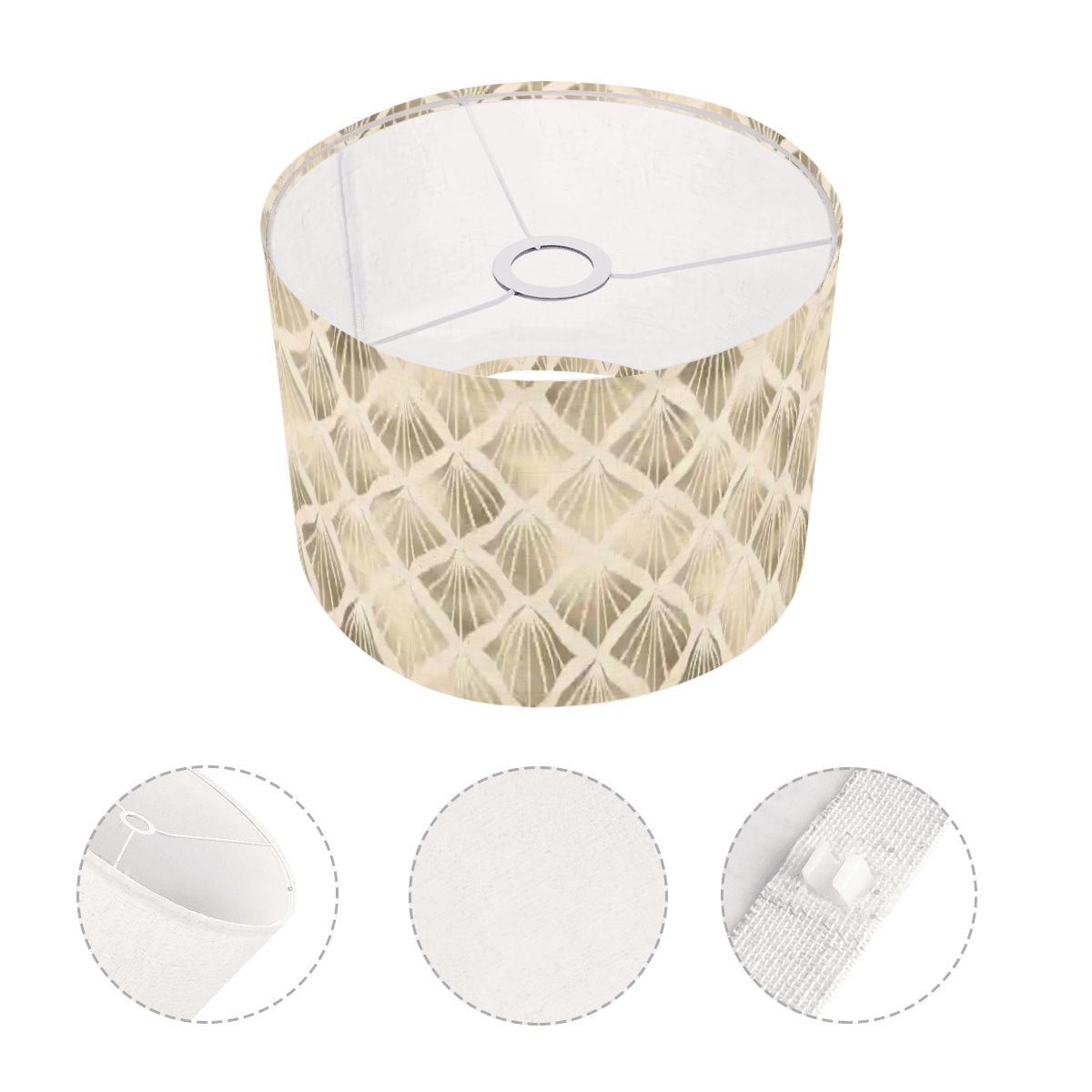 Art Deco Fan Flecked Geometric Modern Lamp SHADE ONLY - For Arc Floor Lamps Only - Mid Century Modern Gal