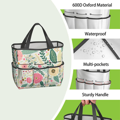 Floral Pink Mid Century Modern Garden Tool Bag - Mid Century Modern Gal