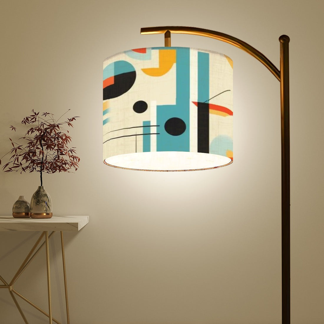 Mid Century Modern Geometric Bauhaus Designed Arc Floor Lamp - Mid Century Modern Gal