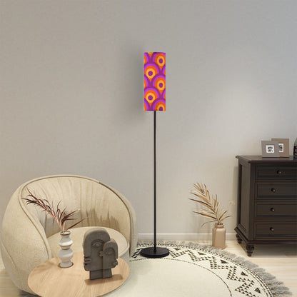 Retro Groovy Orange Purple, Mid Mod Floor Lamp Modern Standing Lamp - Mid Century Modern Gal