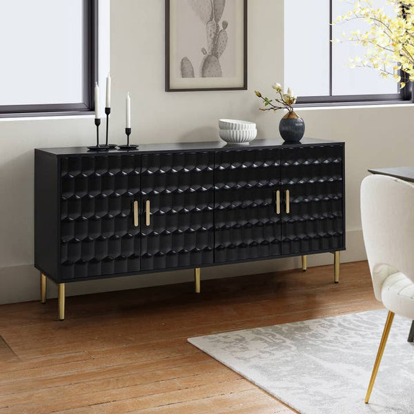 Arnold Sideboard -  Black - 63 x 15.7 x 30 in