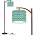 Mid Century Modern Martini Shaker Designed Aqua Blue Retro Arc Floor Lamp - Mid Century Modern Gal