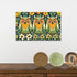 Groovy Mod Owl Art, Flower Power 70s Vibe Green, Orange Kitschy Wall Art - Mid Century Modern Gal