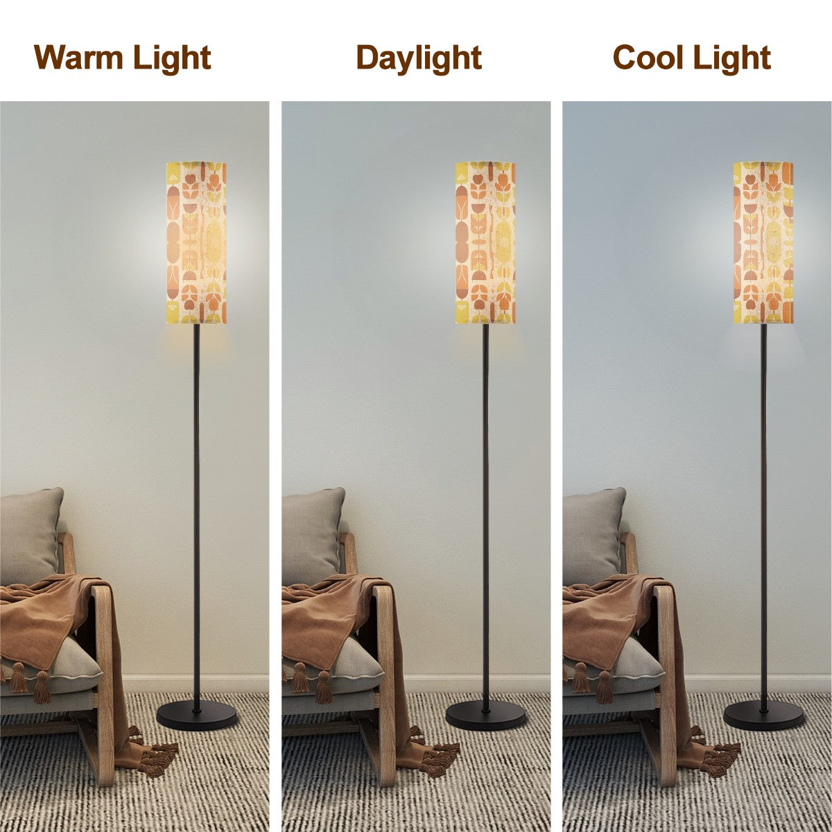 Mid Century Modern Danish Scandinavian Nordic Designed Orange Yellow Slim Torchiere Floor Lamp - Mid Century Modern Gal
